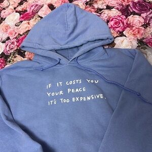 Wear the Peace lavender hoodie size S